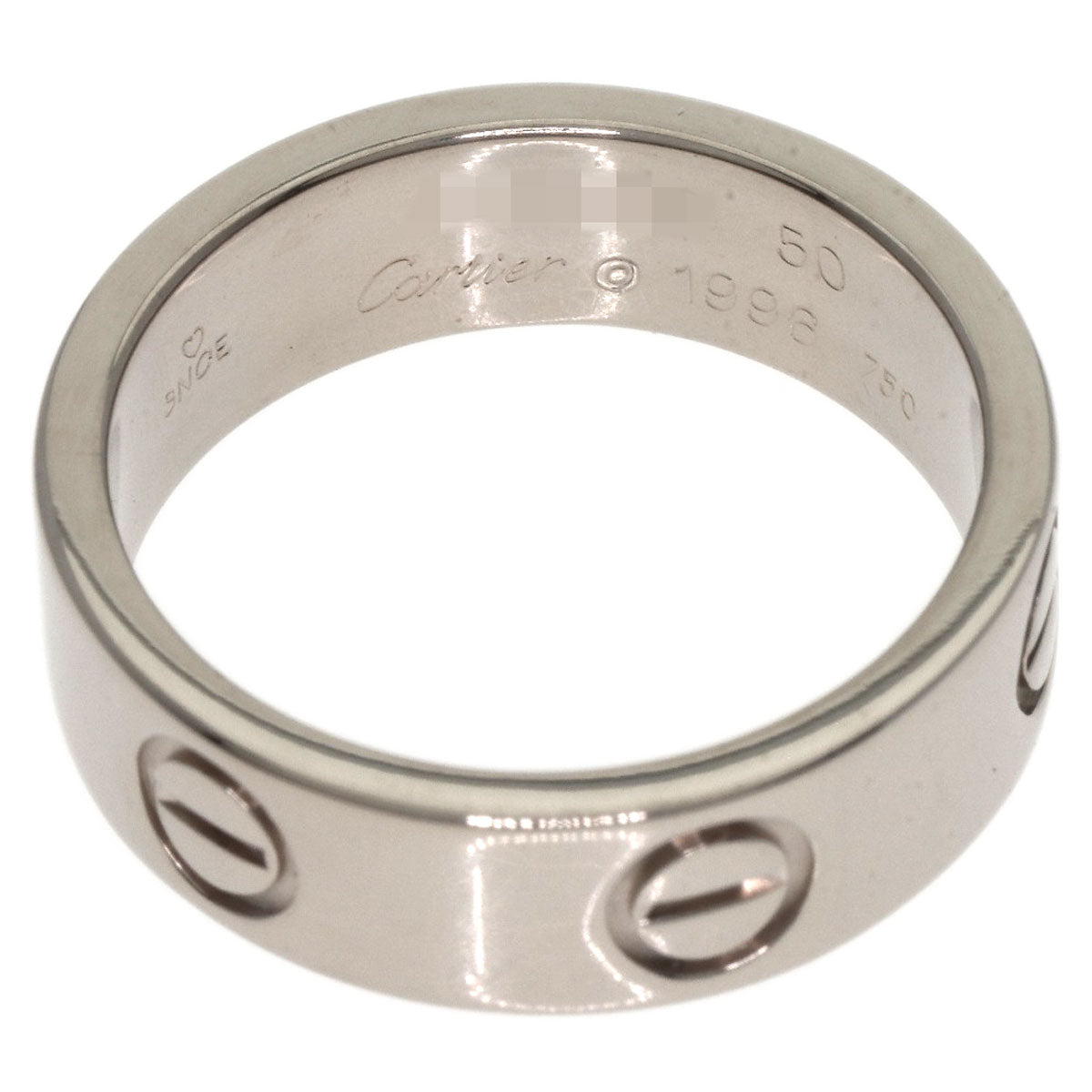 CARTIER love ring #50 Ring K18 White Gold Ladies [Used]