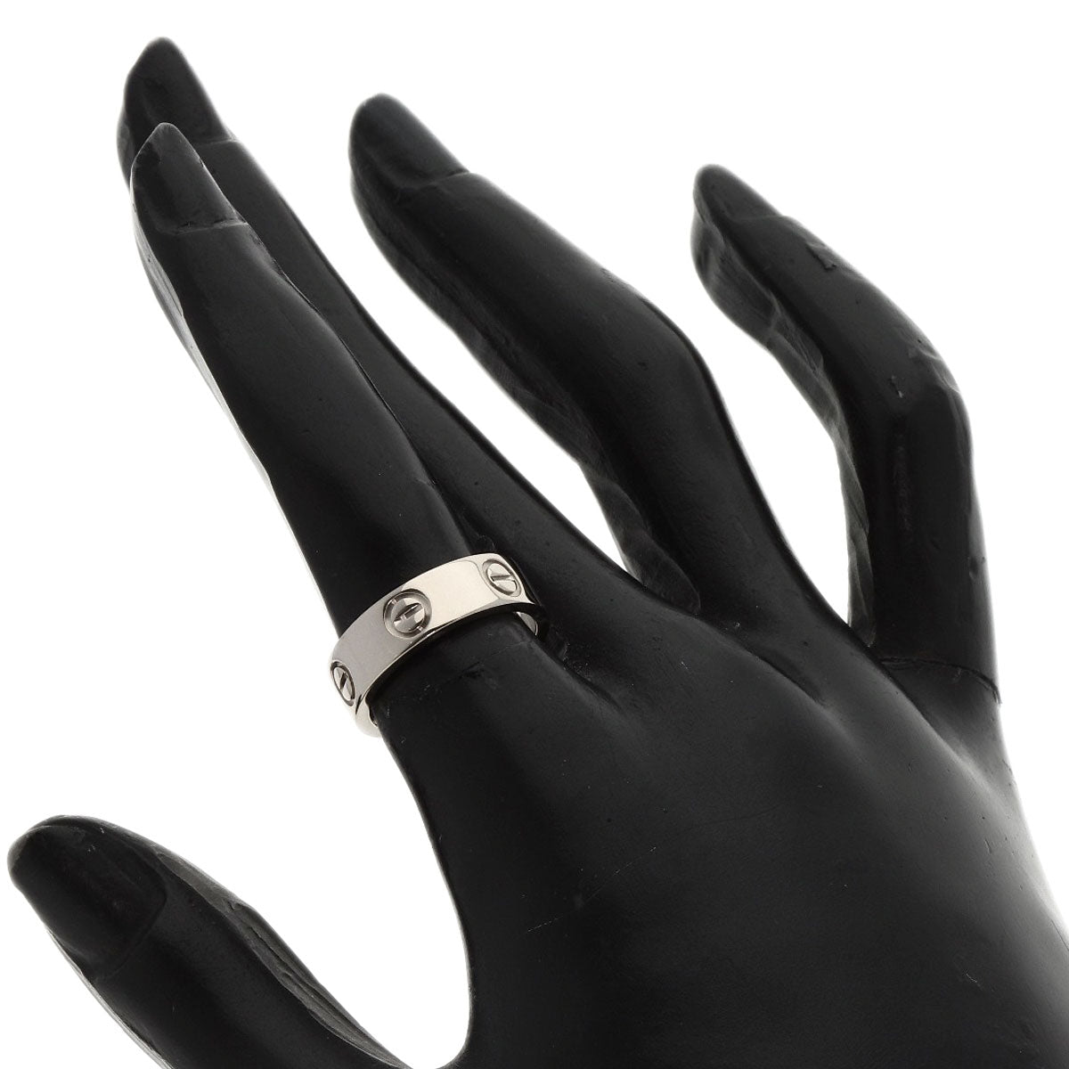 CARTIER love ring #50 Ring K18 White Gold Ladies [Used]