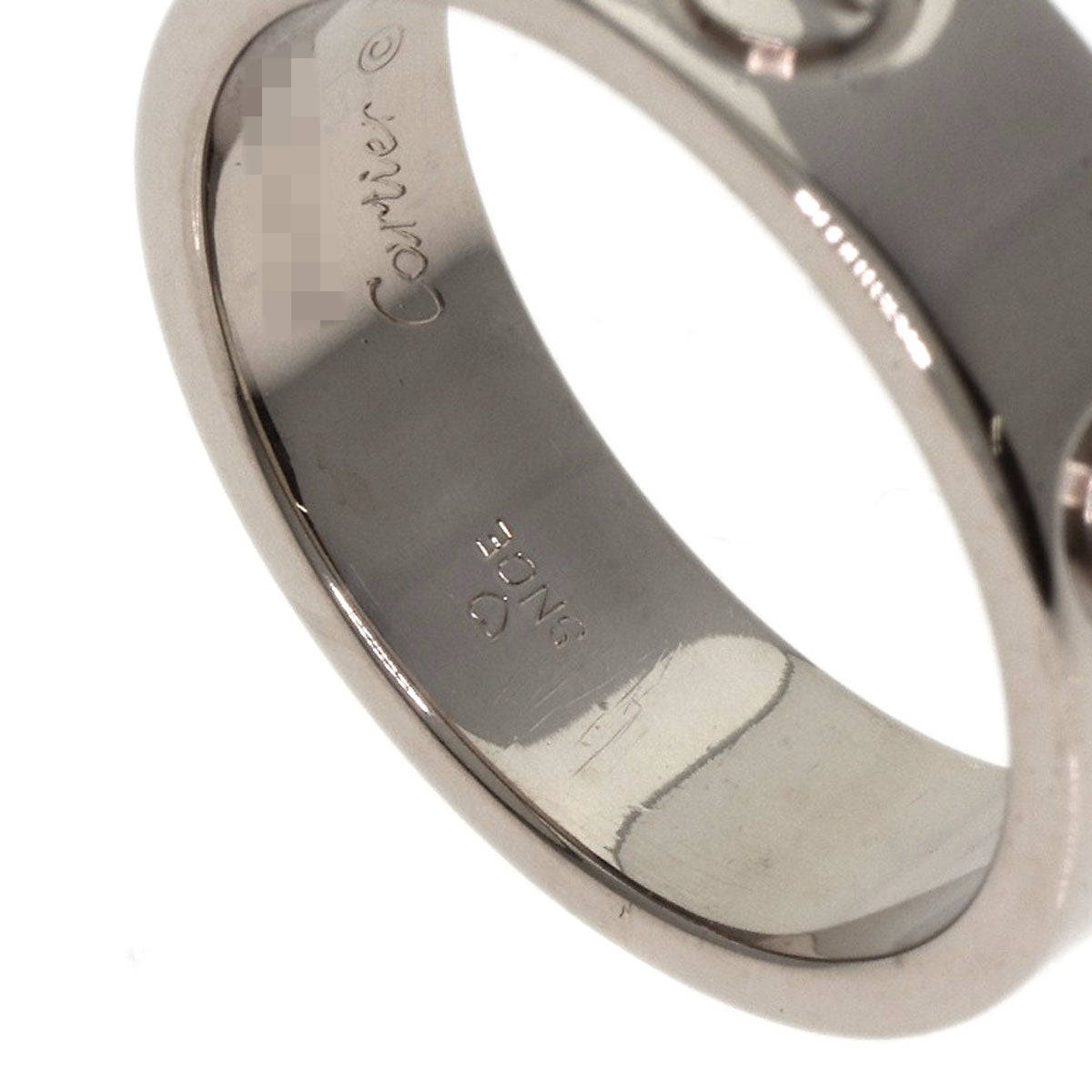 CARTIER love ring #50 Ring K18 White Gold Ladies [Used]