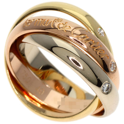 CARTIER Trinity MM 3P Diamond #49 Ring K18 Yellow Gold 18K Pink GoldLadies [Used]
