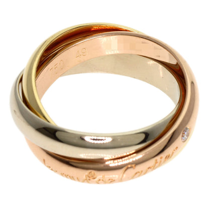 CARTIER Trinity MM 3P Diamond #49 Ring K18 Yellow Gold 18K Pink GoldLadies [Used]
