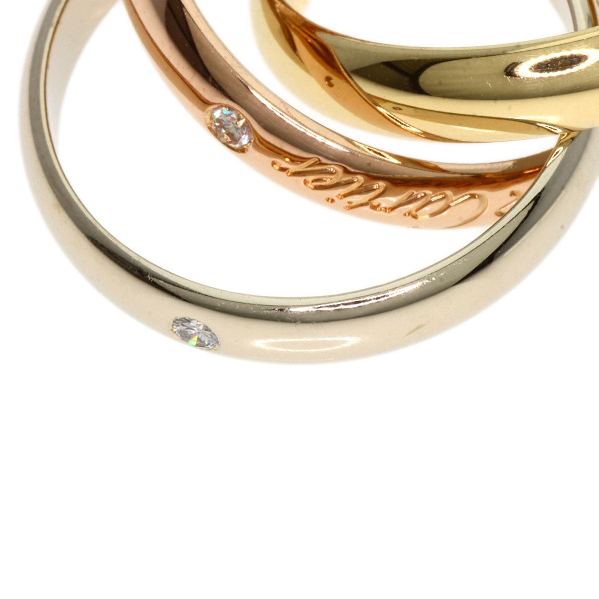 CARTIER Trinity MM 3P Diamond #49 Ring K18 Yellow Gold 18K Pink GoldLadies [Used]