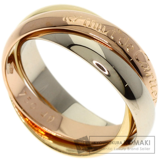 CARTIER Trinity MM #49 Ring K18 Yellow Gold 18K Pink GoldLadies [Used]