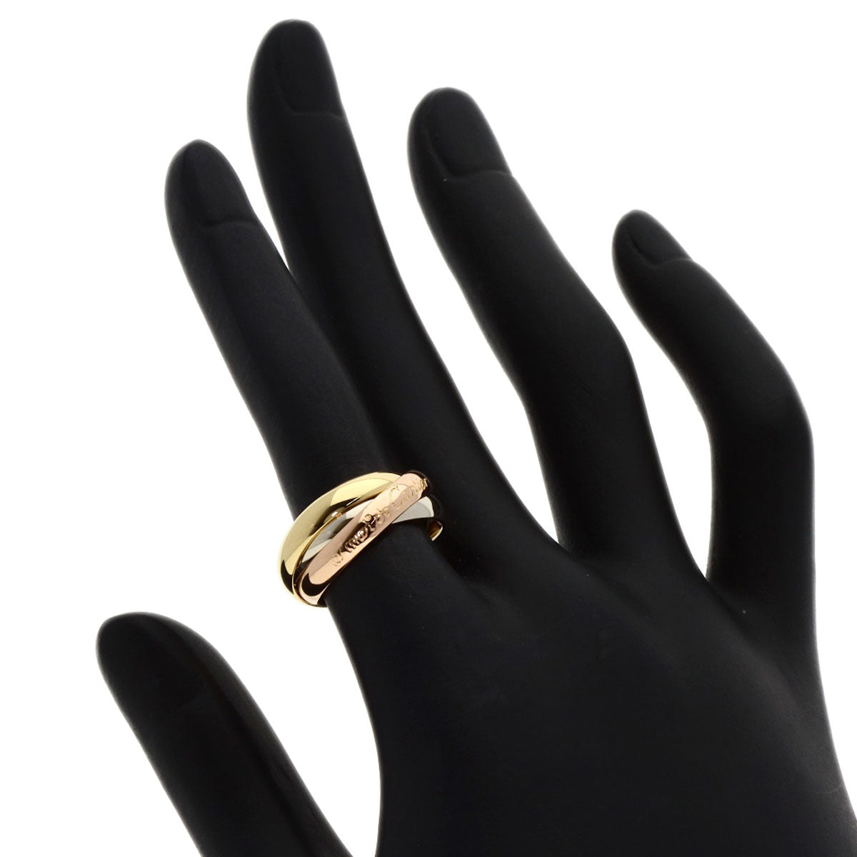 CARTIER Trinity MM #49 Ring K18 Yellow Gold 18K Pink GoldLadies [Used]