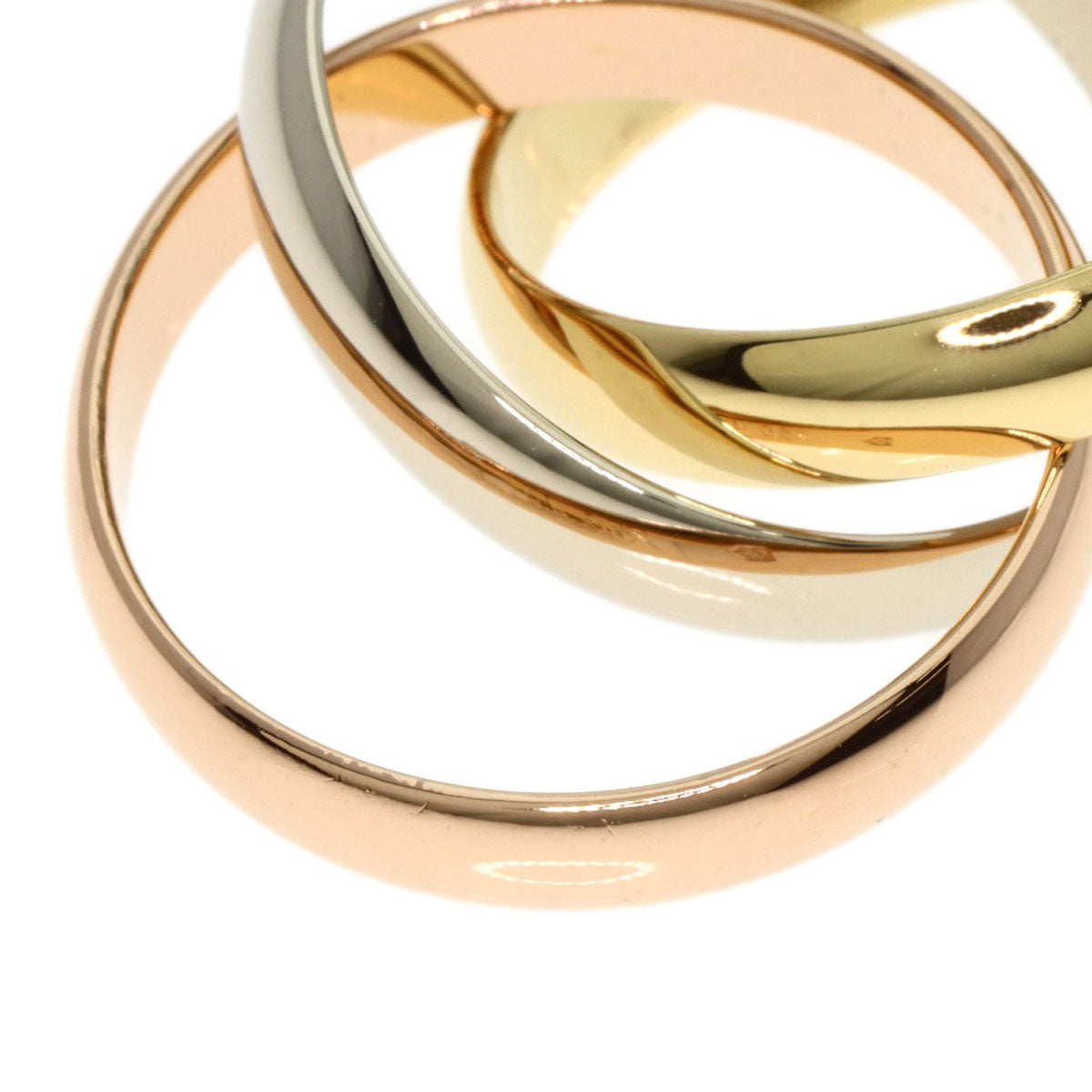 CARTIER Trinity MM #49 Ring K18 Yellow Gold 18K Pink GoldLadies [Used]