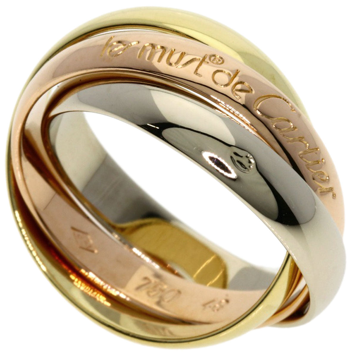 CARTIER Trinity #48 Ring K18 Yellow Gold 18K Pink GoldLadies [Used]