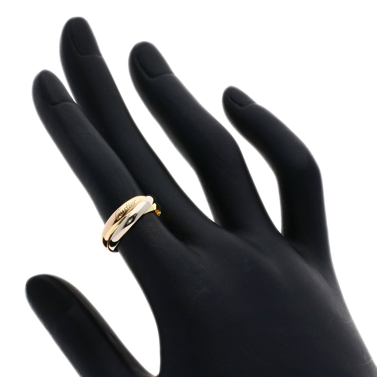 CARTIER Trinity SM #47 current model Ring K18 Yellow Gold 18K Pink GoldLadies [Used]
