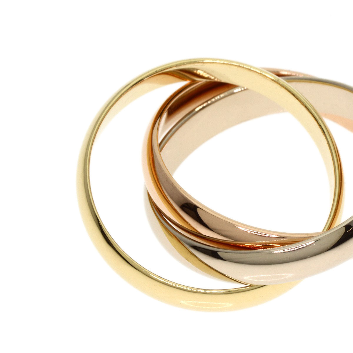 CARTIER   Trinity MM #51 Ring  K18 Yellow Gold 18K Pink GoldLadies [Used]