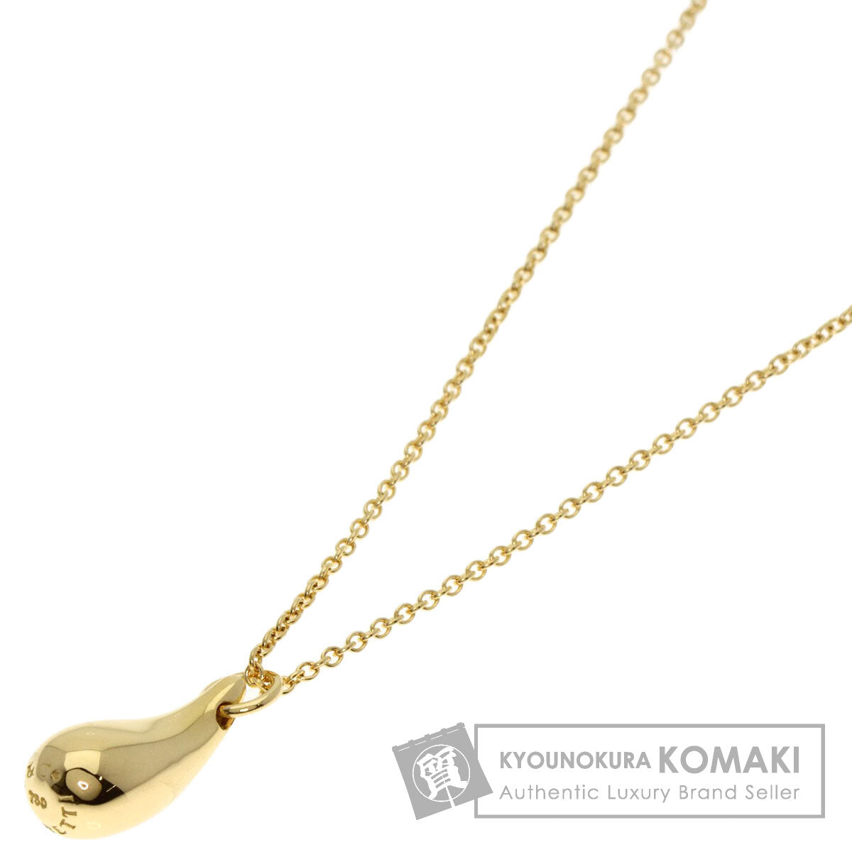 TIFFANY&Co. teardrop Necklace K18 Yellow Gold Ladies [Used]