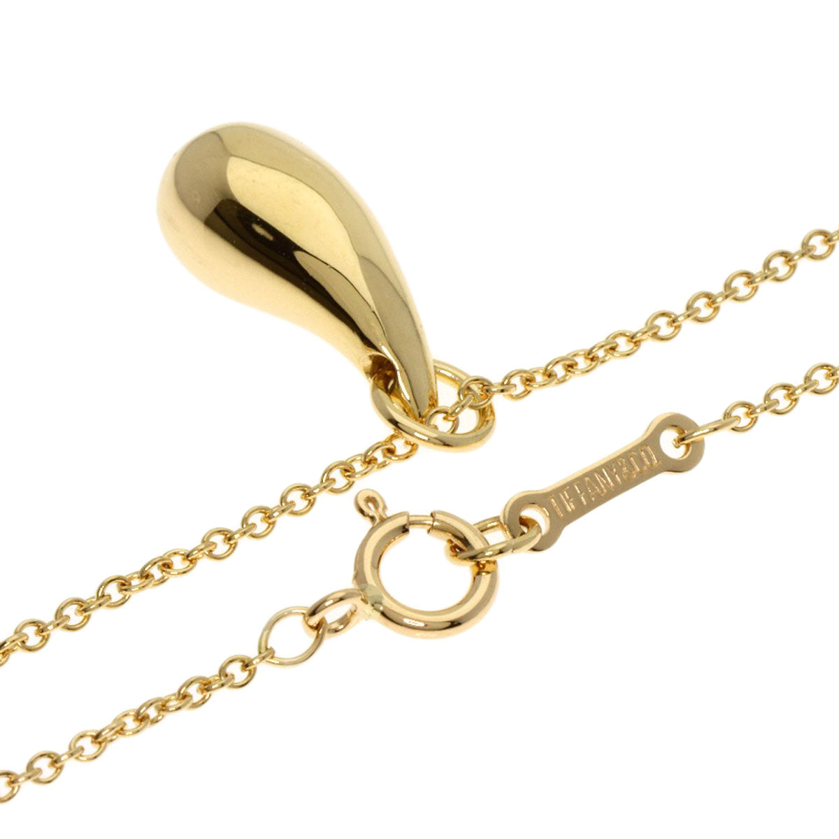 TIFFANY&Co. teardrop Necklace K18 Yellow Gold Ladies [Used]