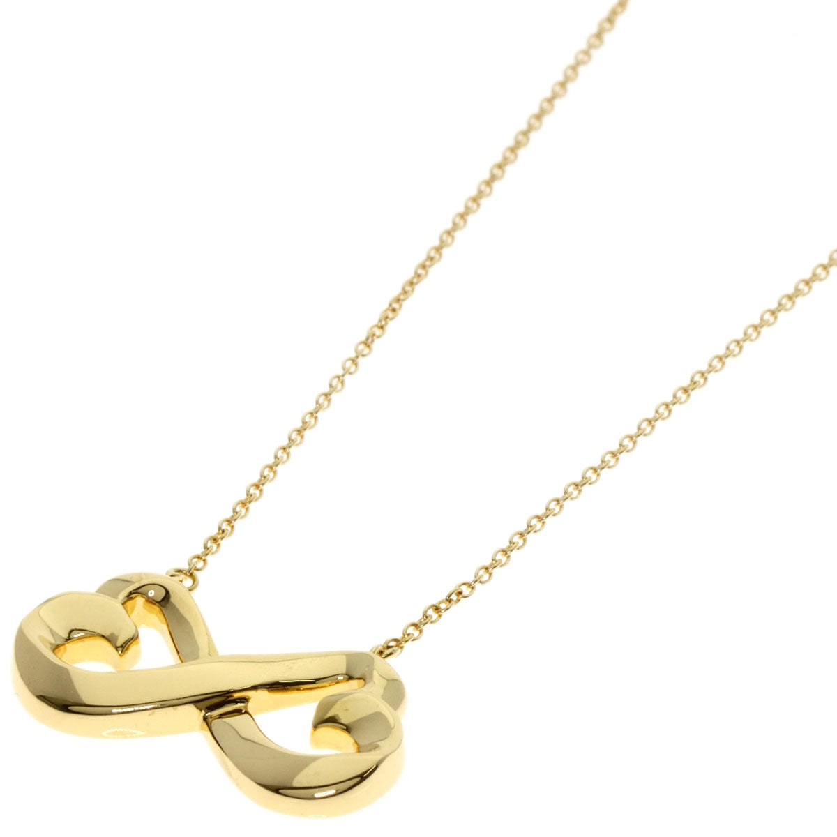 TIFFANY&Co. Double Loving Heart Necklace K18 Yellow Gold Ladies [Used]
