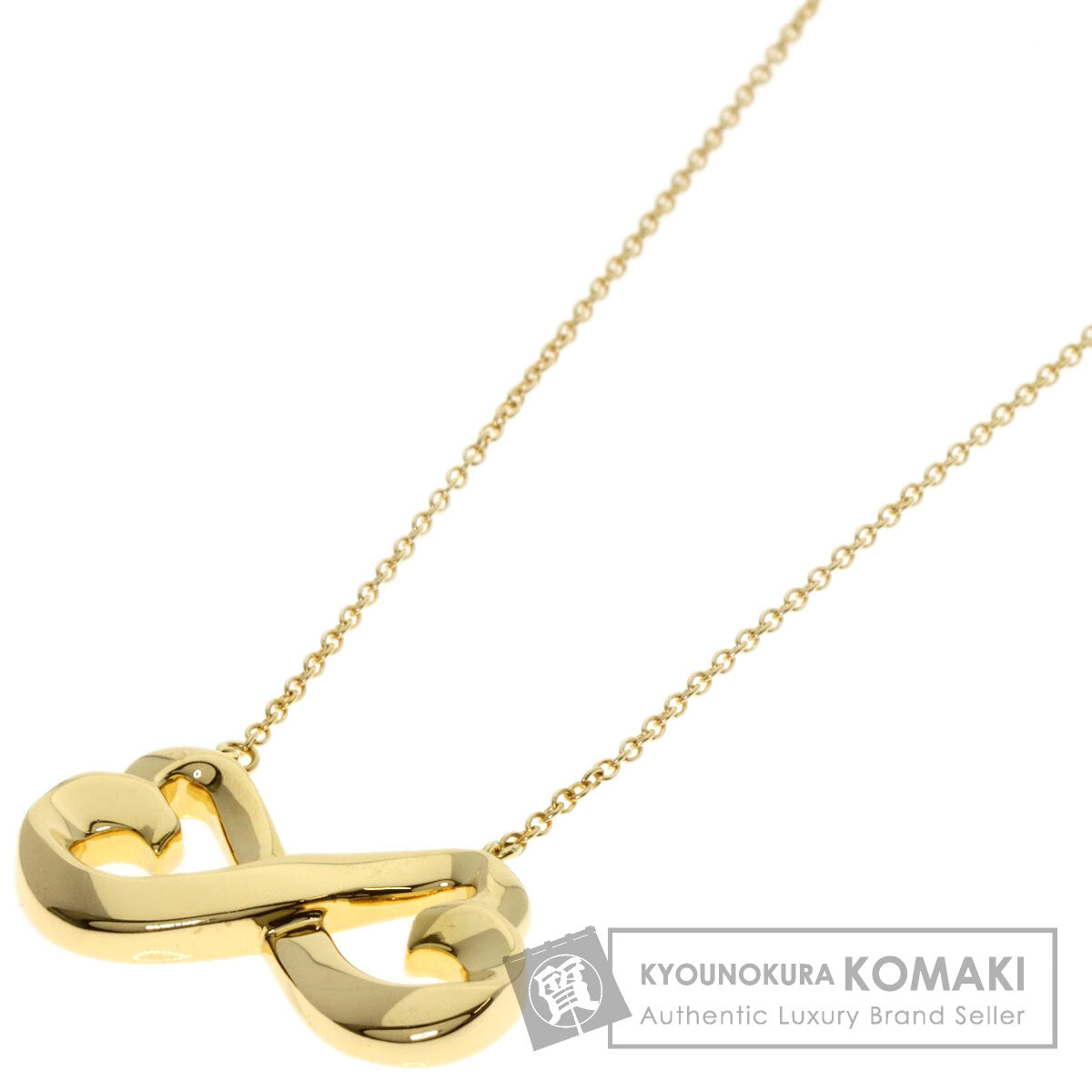 TIFFANY&Co. Double Loving Heart Necklace K18 Yellow Gold Ladies [Used]