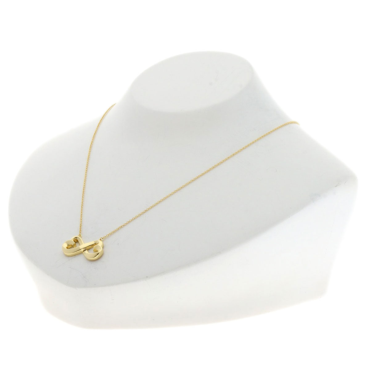 TIFFANY&Co. Double Loving Heart Necklace K18 Yellow Gold Ladies [Used]