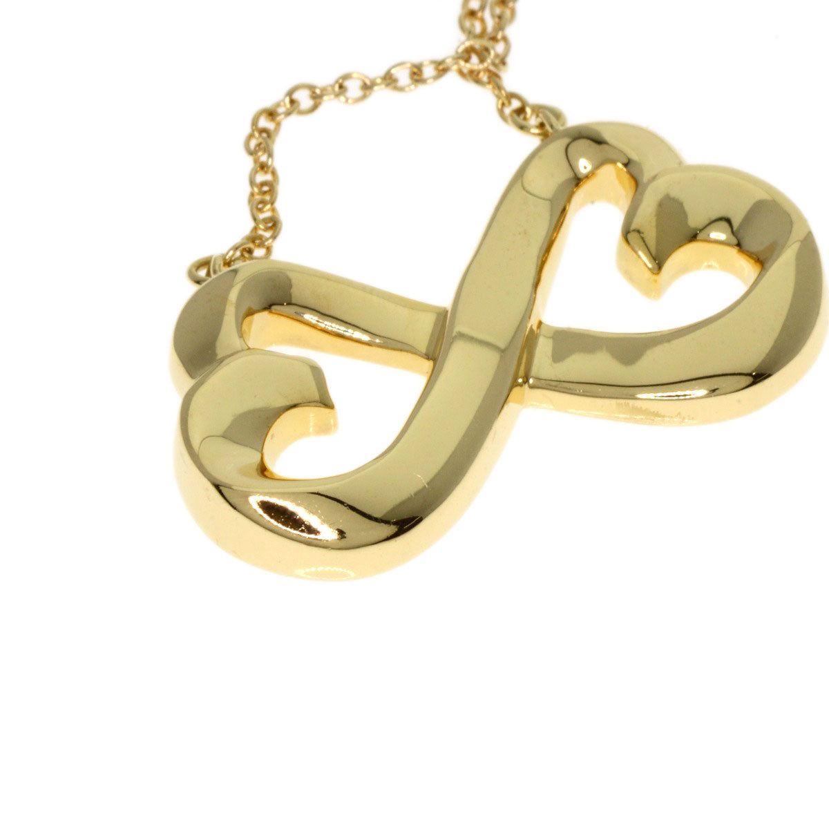 TIFFANY&Co. Double Loving Heart Necklace K18 Yellow Gold Ladies [Used]