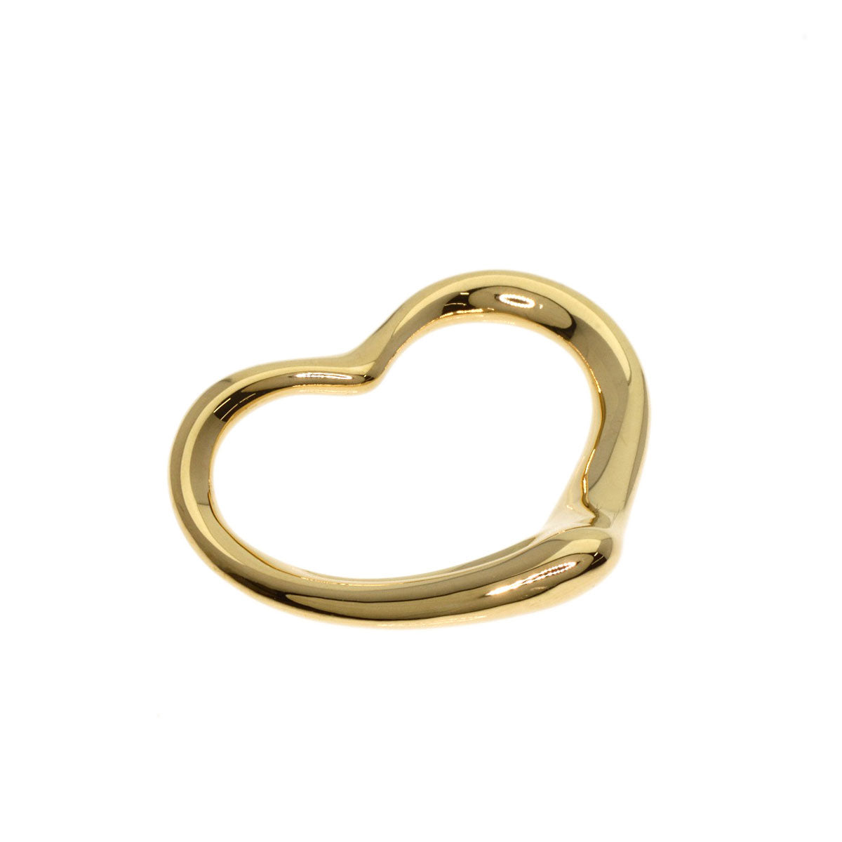 TIFFANY&Co. Open heart Pendant top K18 Yellow Gold Ladies [Used]