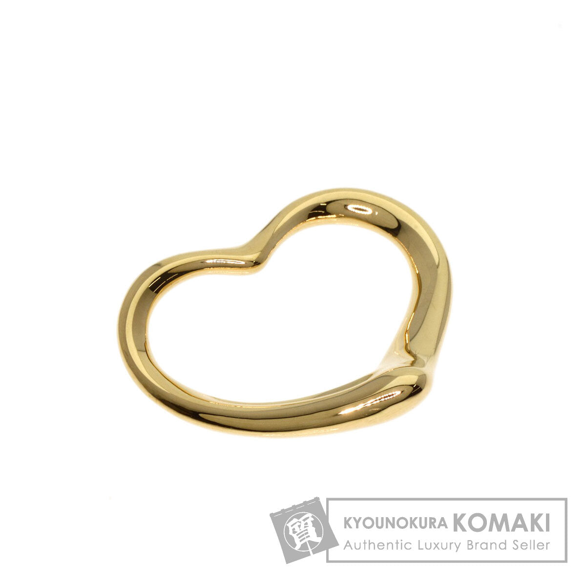 TIFFANY&Co. Open heart Pendant top K18 Yellow Gold Ladies [Used]