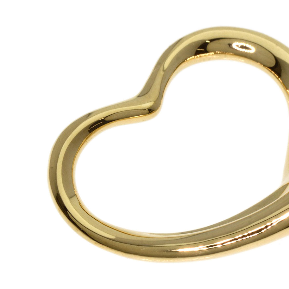 TIFFANY&Co. Open heart Pendant top K18 Yellow Gold Ladies [Used]