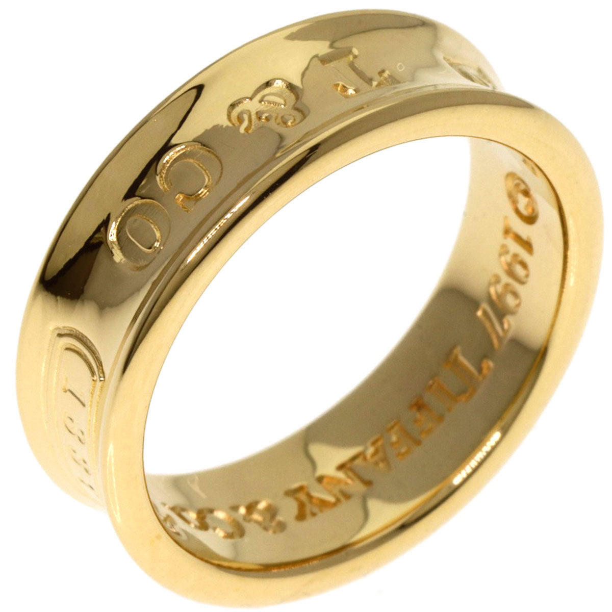 TIFFANY&Co. 1837 Ring K18 Yellow Gold Ladies [Used]