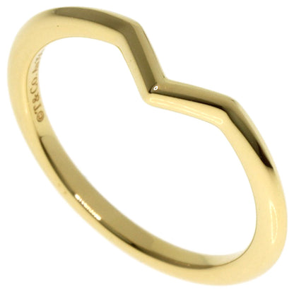 TIFFANY&Co. V band Ring K18 Yellow Gold Ladies [Used]