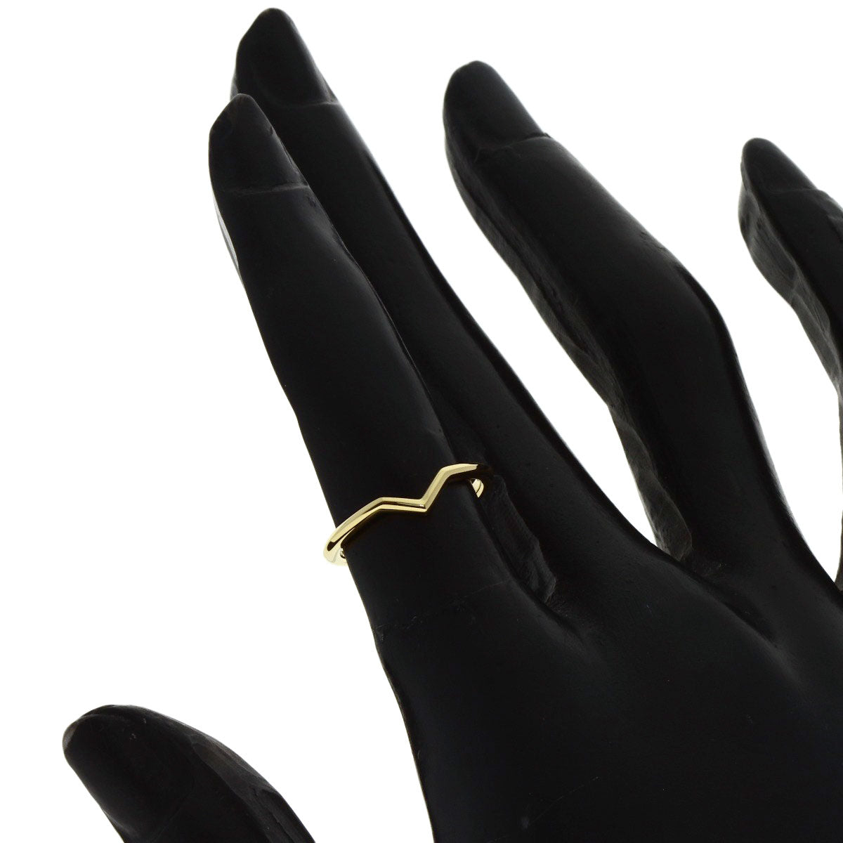 TIFFANY&Co. V band Ring K18 Yellow Gold Ladies [Used]