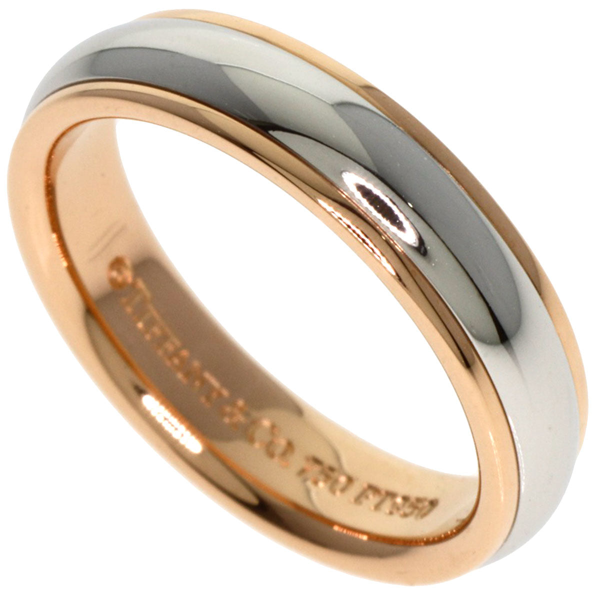 TIFFANY&Co. Milgrain Ring Platinum PT950 18K Pink GoldLadies [Used]