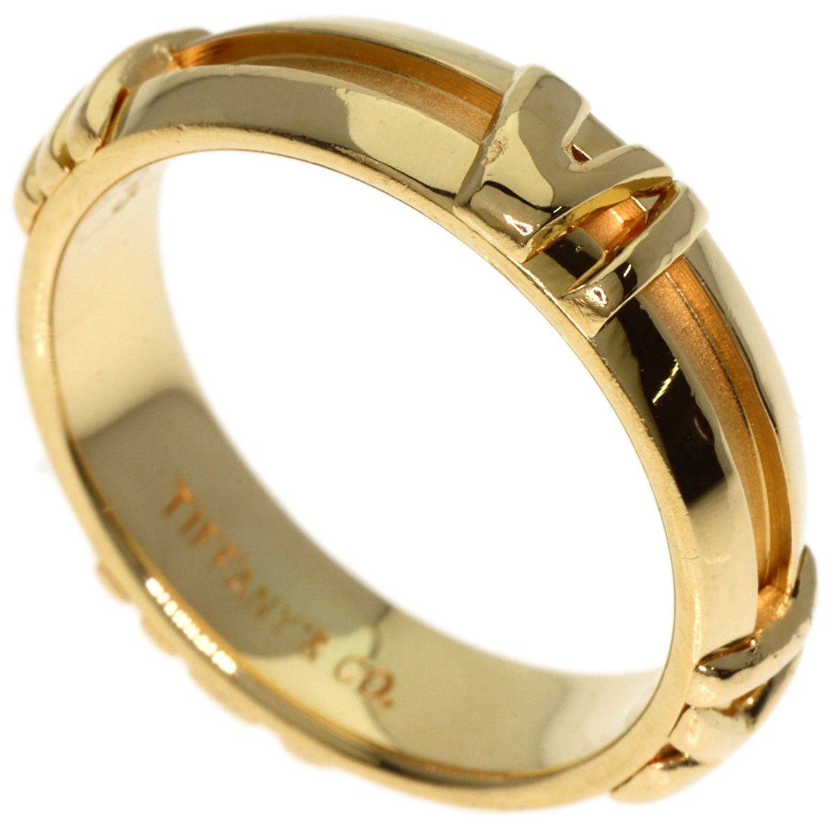 TIFFANY&Co. Atlas Ring K18 Yellow Gold Ladies [Used]