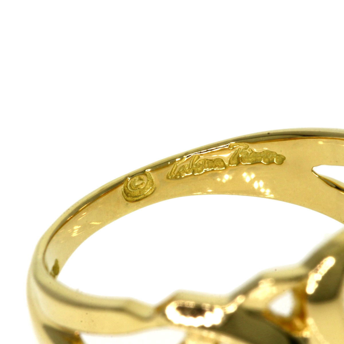 TIFFANY&Co. Triple rubbing heart Ring K18 Yellow Gold Ladies [Used]