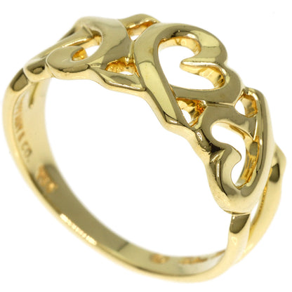 TIFFANY&Co.   Triple rubbing heart Ring  K18 Yellow Gold Ladies [Used]
