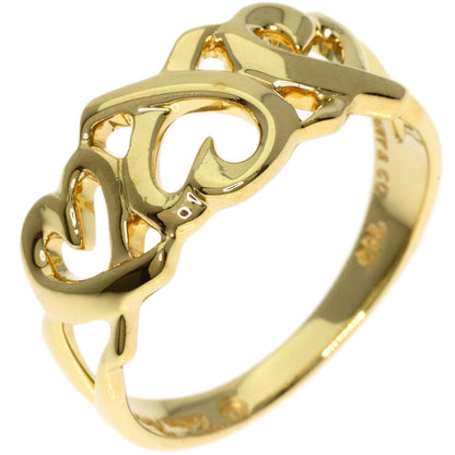 TIFFANY&Co.   Triple rubbing heart Ring  K18 Yellow Gold Ladies [Used]