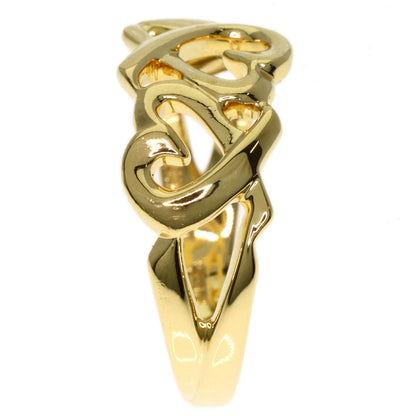 TIFFANY&Co.   Triple rubbing heart Ring  K18 Yellow Gold Ladies [Used]