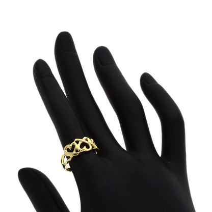 TIFFANY&Co.   Triple rubbing heart Ring  K18 Yellow Gold Ladies [Used]