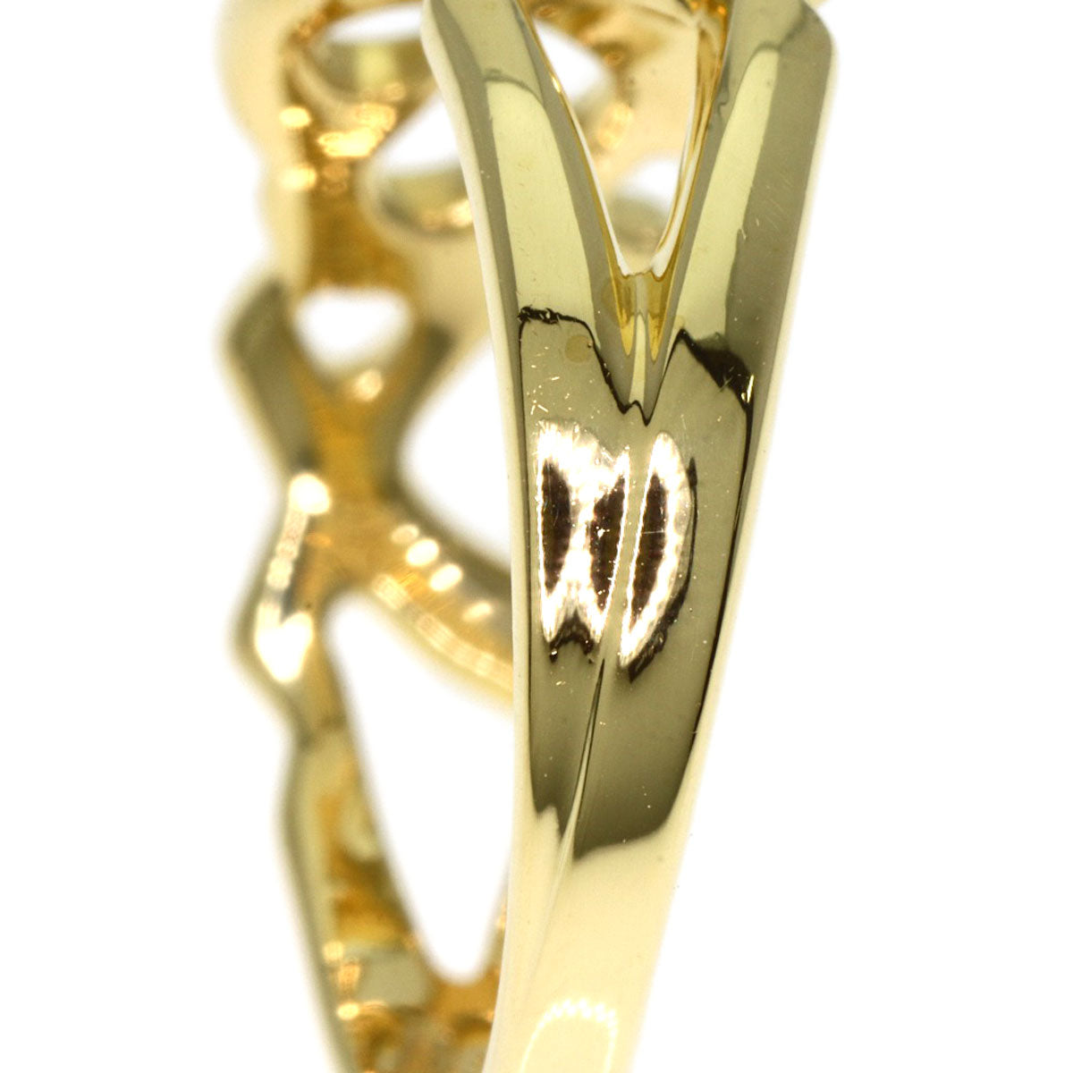 TIFFANY&Co.   Triple rubbing heart Ring  K18 Yellow Gold Ladies [Used]