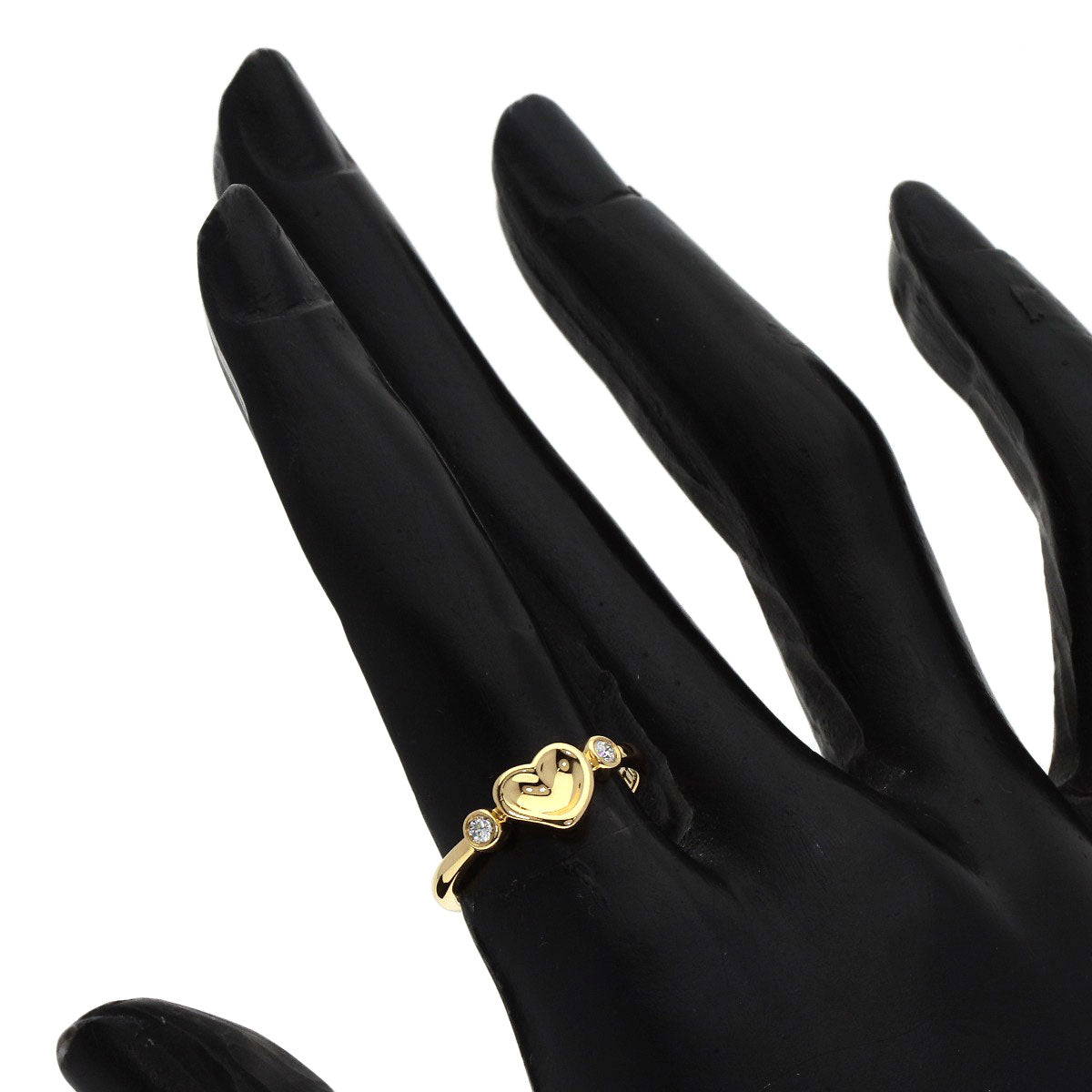 TIFFANY&Co. Full Heart 2P Diamond Ring K18 Yellow Gold Ladies [Used]