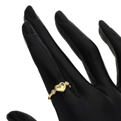 TIFFANY&Co. Full Heart 2P Diamond Ring K18 Yellow Gold Ladies [Used]