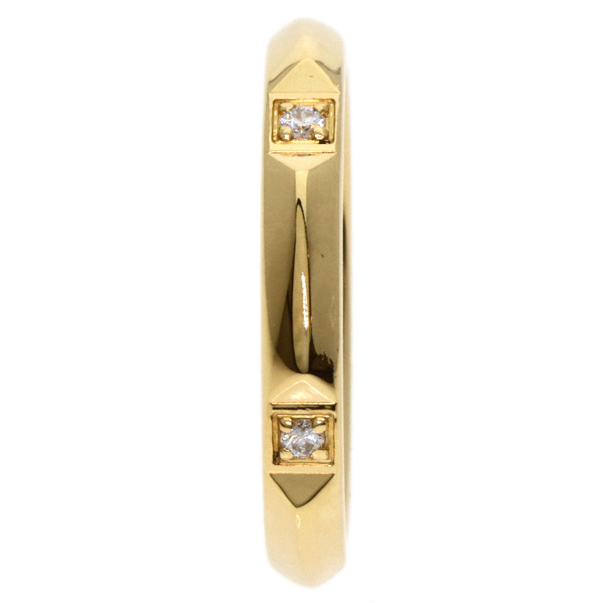 TIFFANY&Co. True Band Diamond Ring K18 Yellow Gold Ladies [Used]