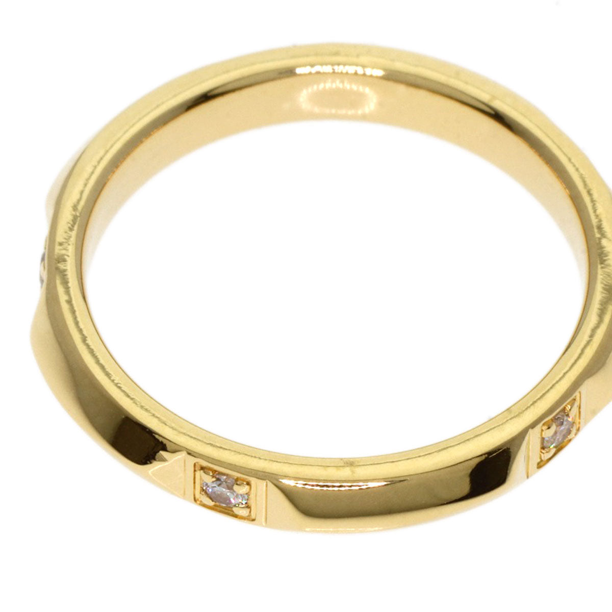 TIFFANY&Co. True Band Diamond Ring K18 Yellow Gold Ladies [Used]