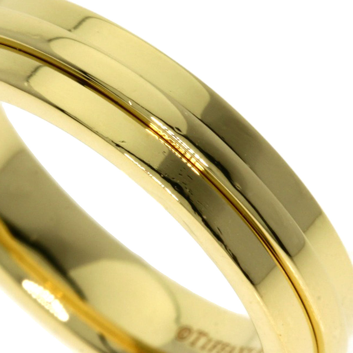 TIFFANY&Co. T TWO Ring K18 Yellow Gold Ladies [Used]