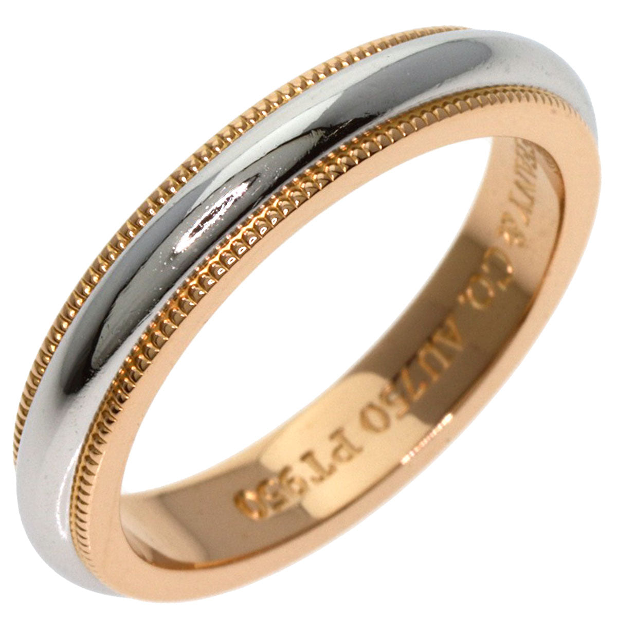 TIFFANY&Co. Milgrain Ring Platinum PT950 18K Pink GoldLadies [Used]