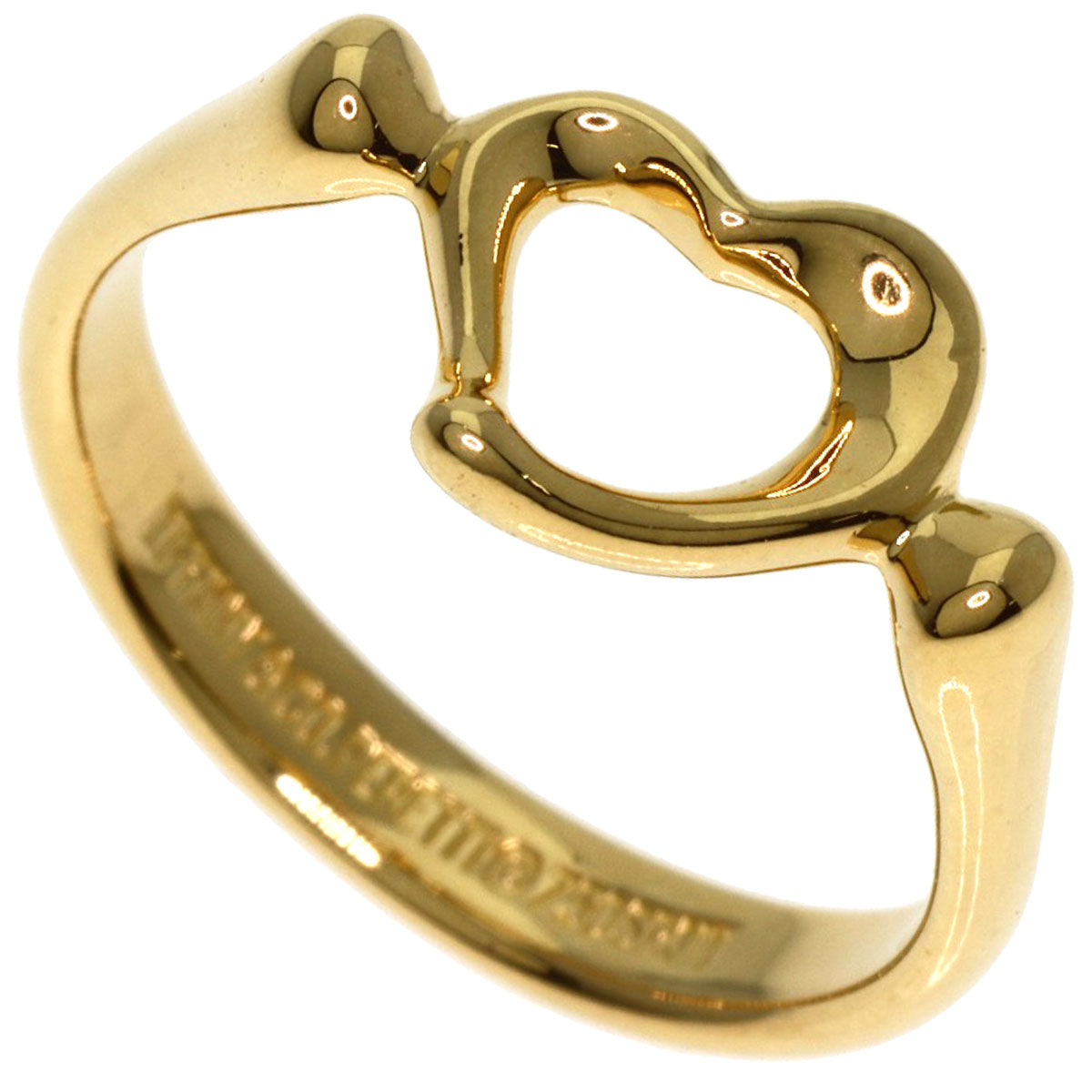 TIFFANY&Co. Open heart Ring K18 Yellow Gold Ladies [Used]