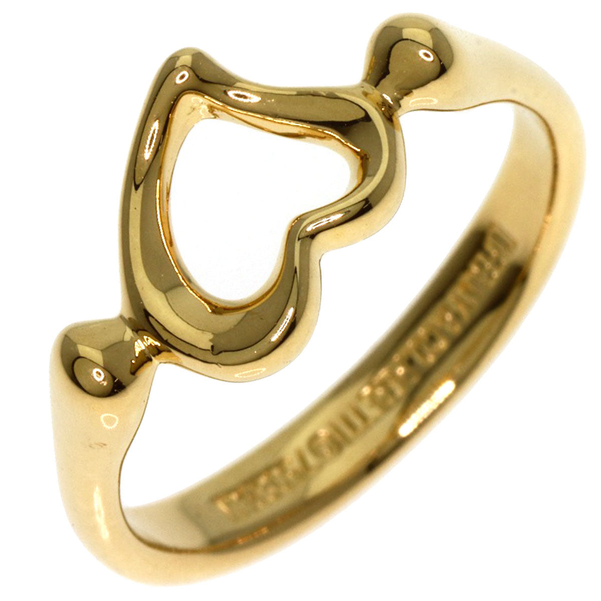 TIFFANY&Co. Open heart Ring K18 Yellow Gold Ladies [Used]