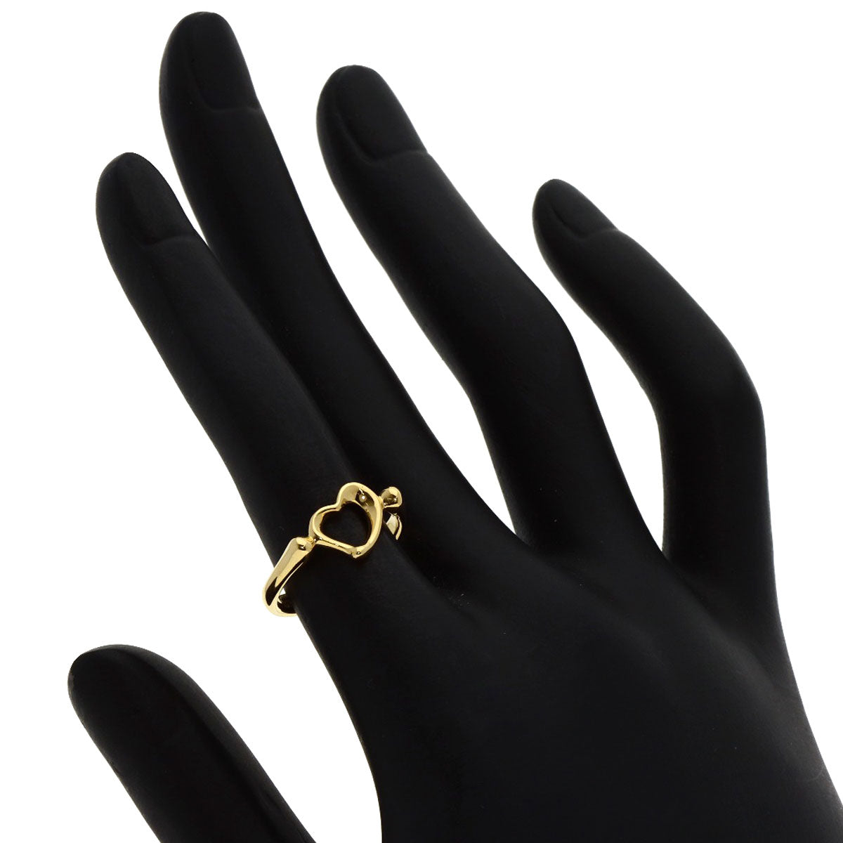 TIFFANY&Co. Open heart Ring K18 Yellow Gold Ladies [Used]