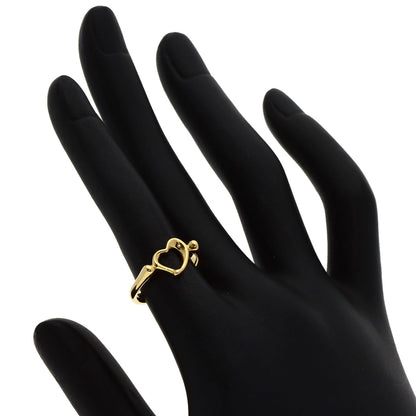 TIFFANY&Co. Open heart Ring K18 Yellow Gold Ladies [Used]
