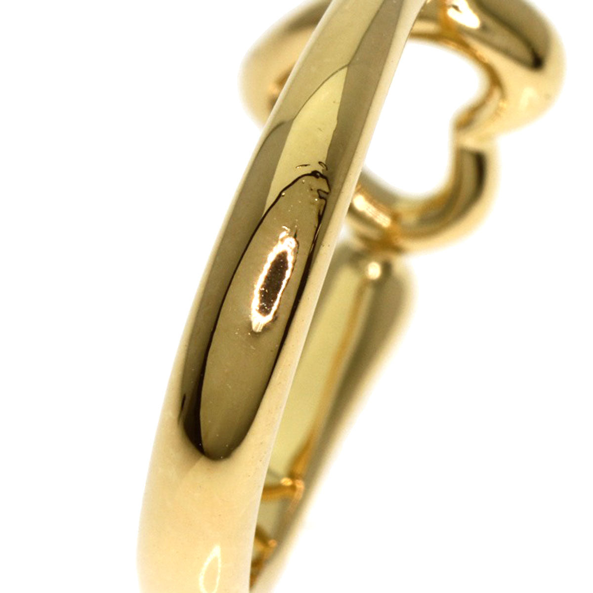 TIFFANY&Co. Open heart Ring K18 Yellow Gold Ladies [Used]