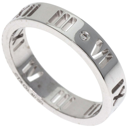 TIFFANY&Co. Atlas Pierced 4P Diamond Ring K18 White Gold Ladies [Used]