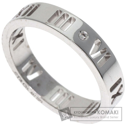 TIFFANY&Co. Atlas Pierced 4P Diamond Ring K18 White Gold Ladies [Used]