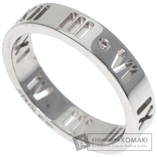 TIFFANY&Co. Atlas Pierced 4P Diamond Ring K18 White Gold Ladies [Used]