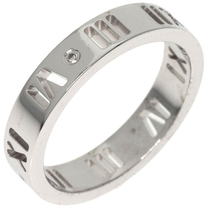 TIFFANY&Co. Atlas Pierced 4P Diamond Ring K18 White Gold Ladies [Used]