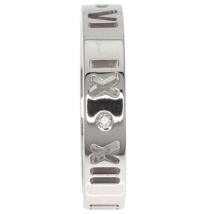 TIFFANY&Co. Atlas Pierced 4P Diamond Ring K18 White Gold Ladies [Used]