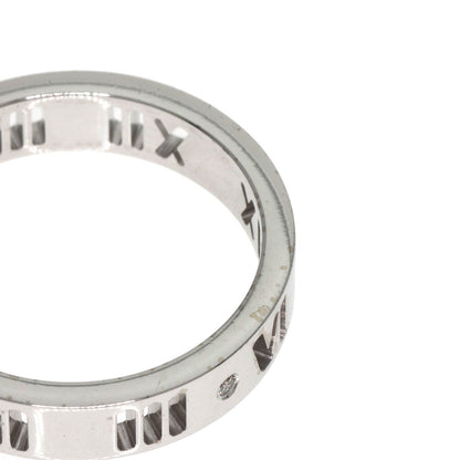 TIFFANY&Co. Atlas Pierced 4P Diamond Ring K18 White Gold Ladies [Used]