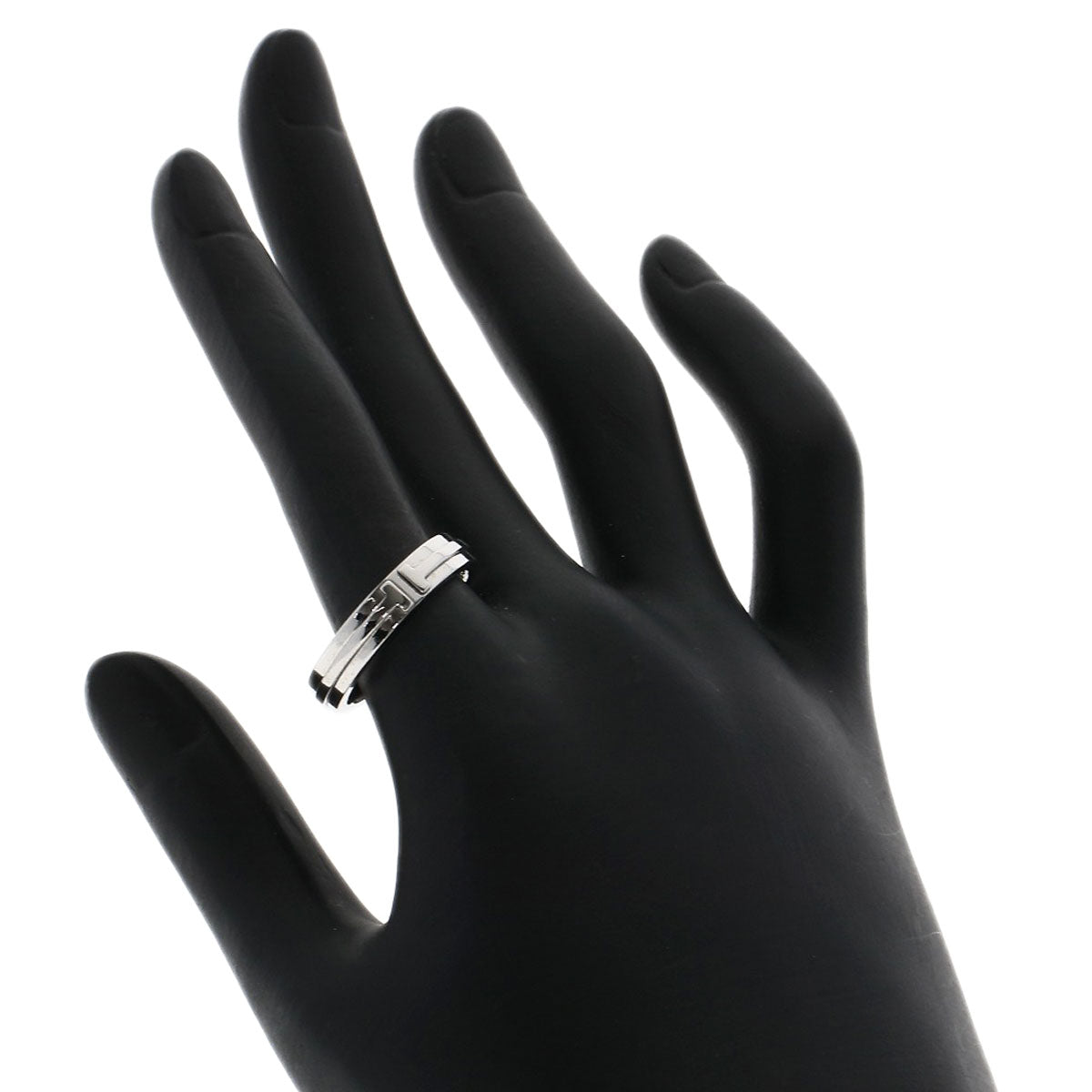 TIFFANY&Co. T TOW Narrow Ring K18 White Gold Ladies [Used]